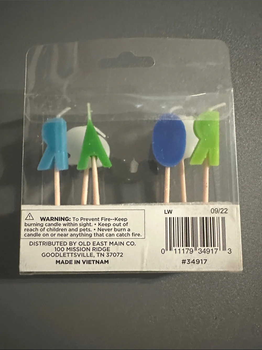 3•2•1 Party! Blue Dinosaur Birthday Cake Candles - Pack of 6